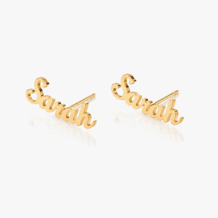 Personalized Name Stud Earrings