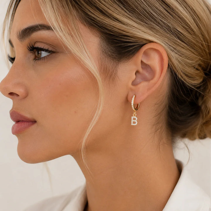 Iced Letter Earrings