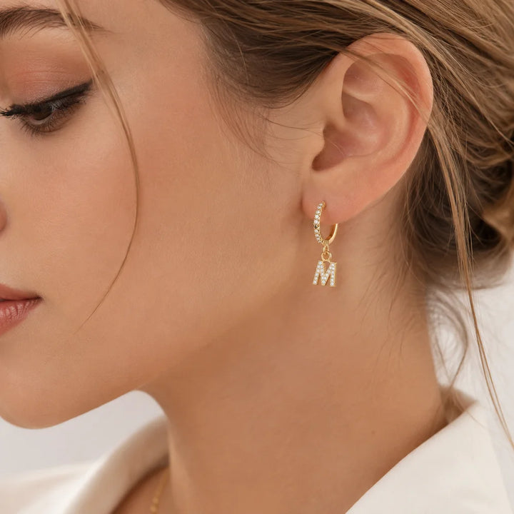 Iced Letter Earrings