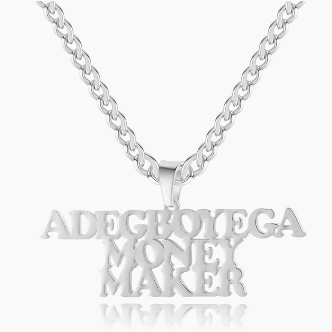 Bespoke Multiple Name Necklace Silver