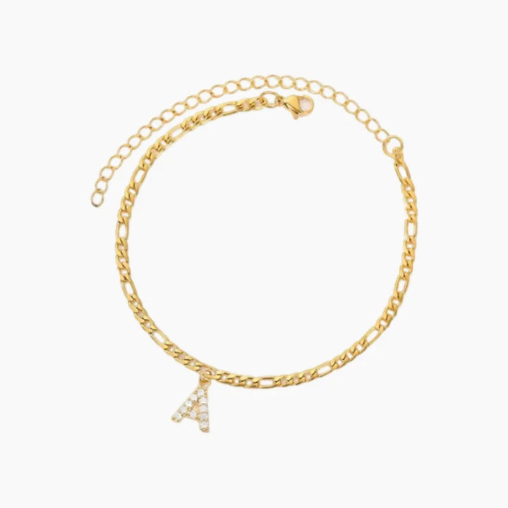 Iced Initial Anklet