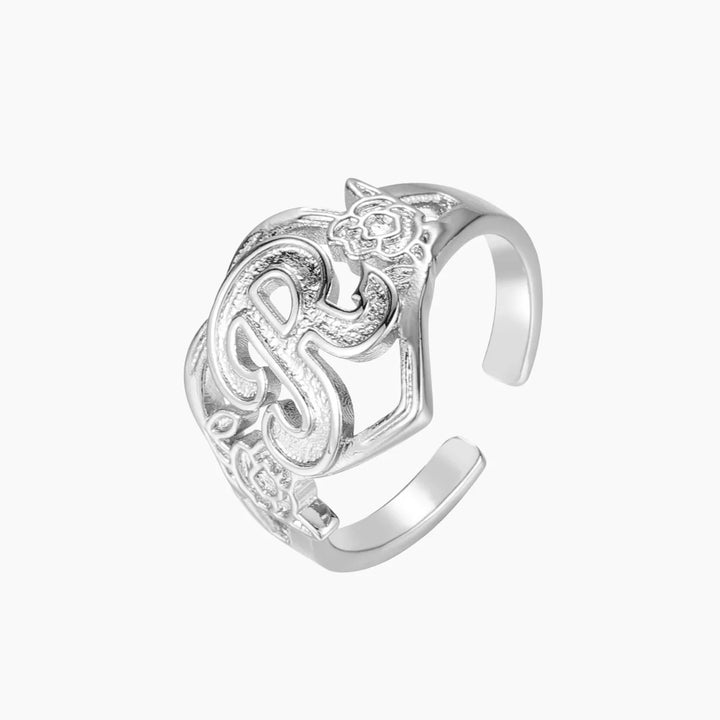 Initial Heart Ring