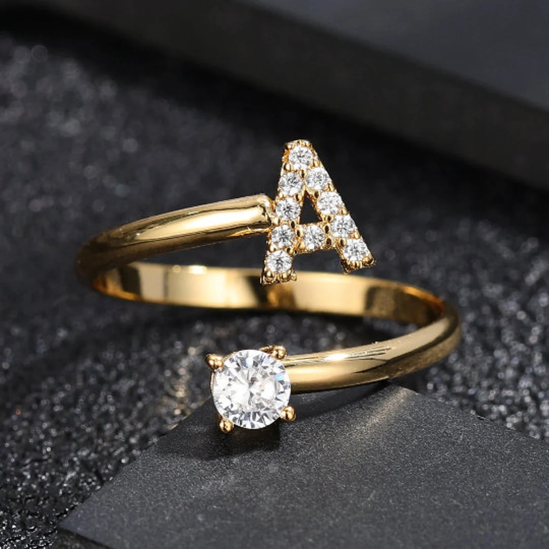 Iced Initial Ring