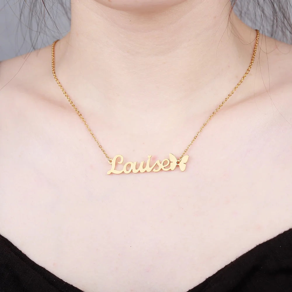 Butterfly Name Necklace