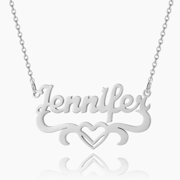 The Entwined Heart Name Necklace