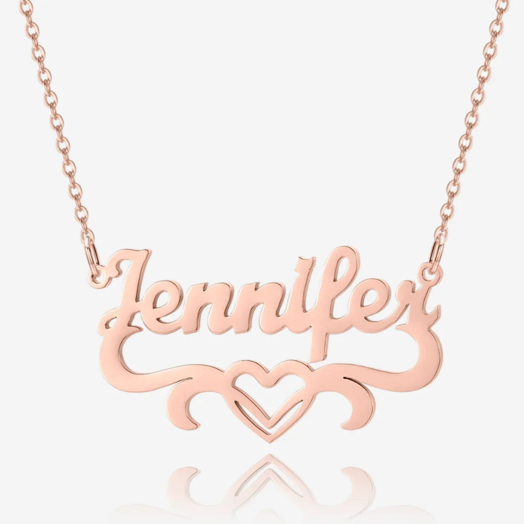 The Entwined Heart Name Necklace