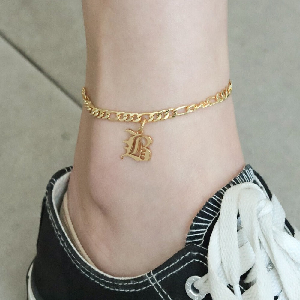 Gothic Initial Anklet