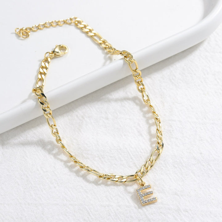 Iced Initial Anklet