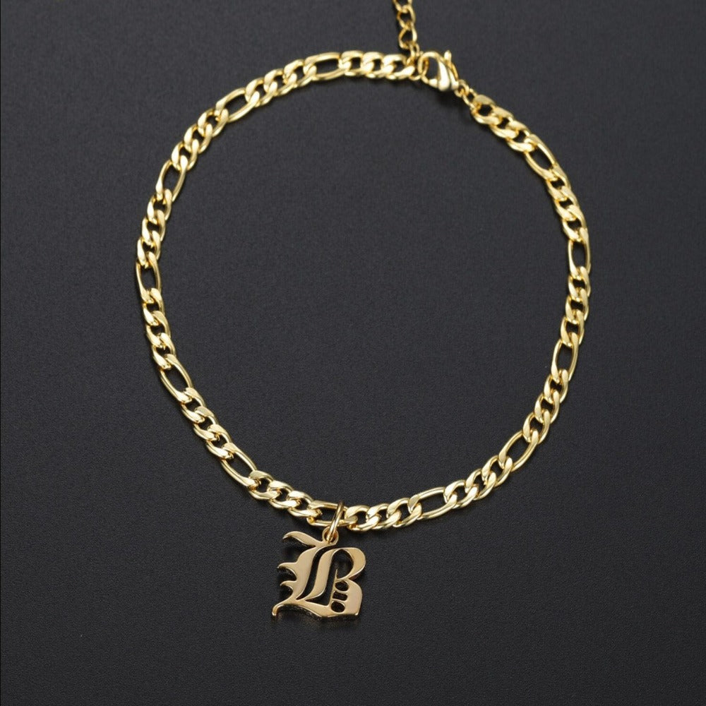 Gothic Initial Anklet