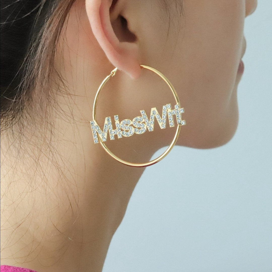 Iced Hoop Earrings