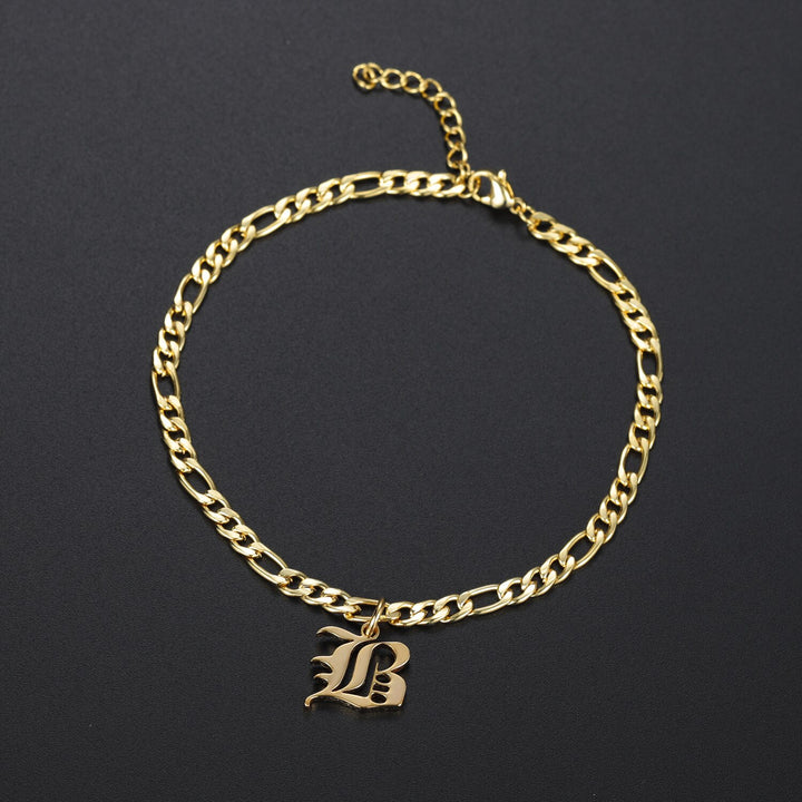 Gothic Initial Anklet