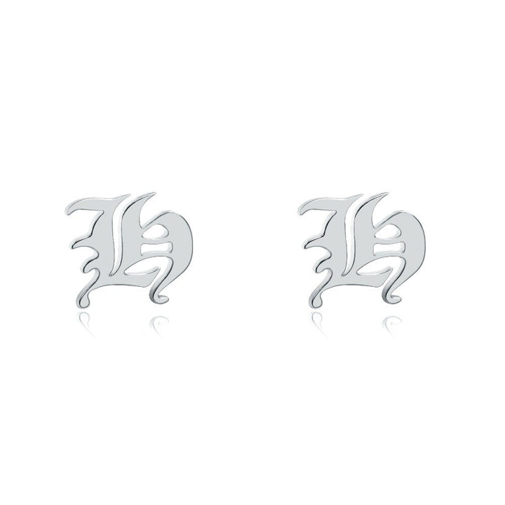 Gothic Initial Earrings