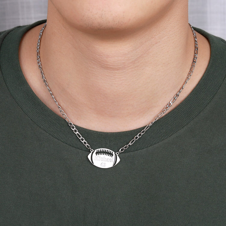 Personalized American Football Necklace