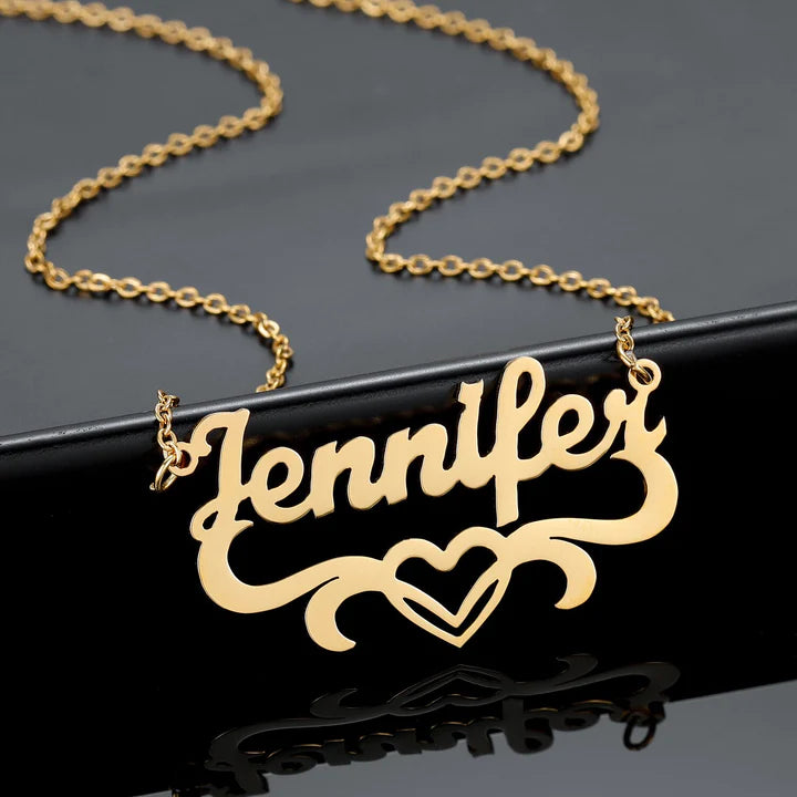 The Entwined Heart Name Necklace