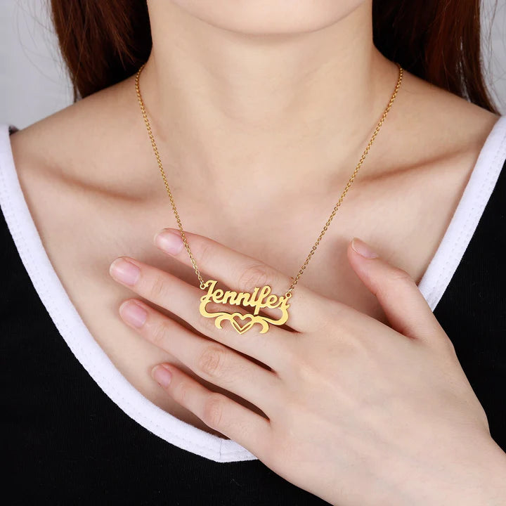 The Entwined Heart Name Necklace